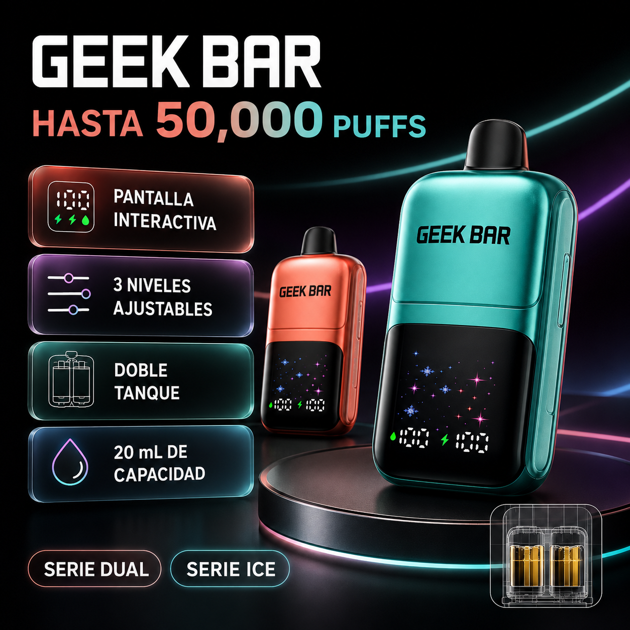 GEEK BAR 2GO 50,000 HITS